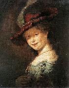 REMBRANDT Harmenszoon van Rijn Portrait of the Young Saskia oil on canvas